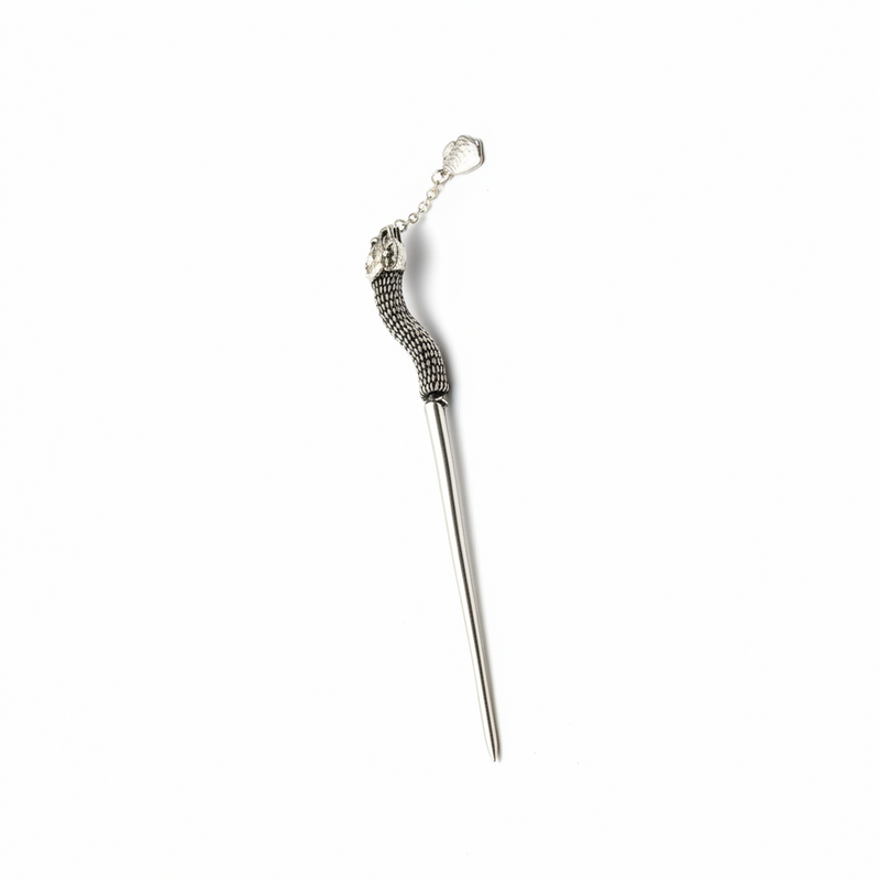 Silver Hairpin Tea Knife - Dragon Scales (Protection) | Miao Artifact