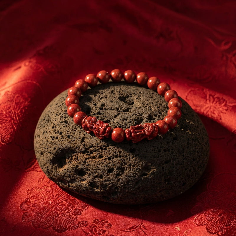 Cinnabar Pixiu Zodiac Bracelet