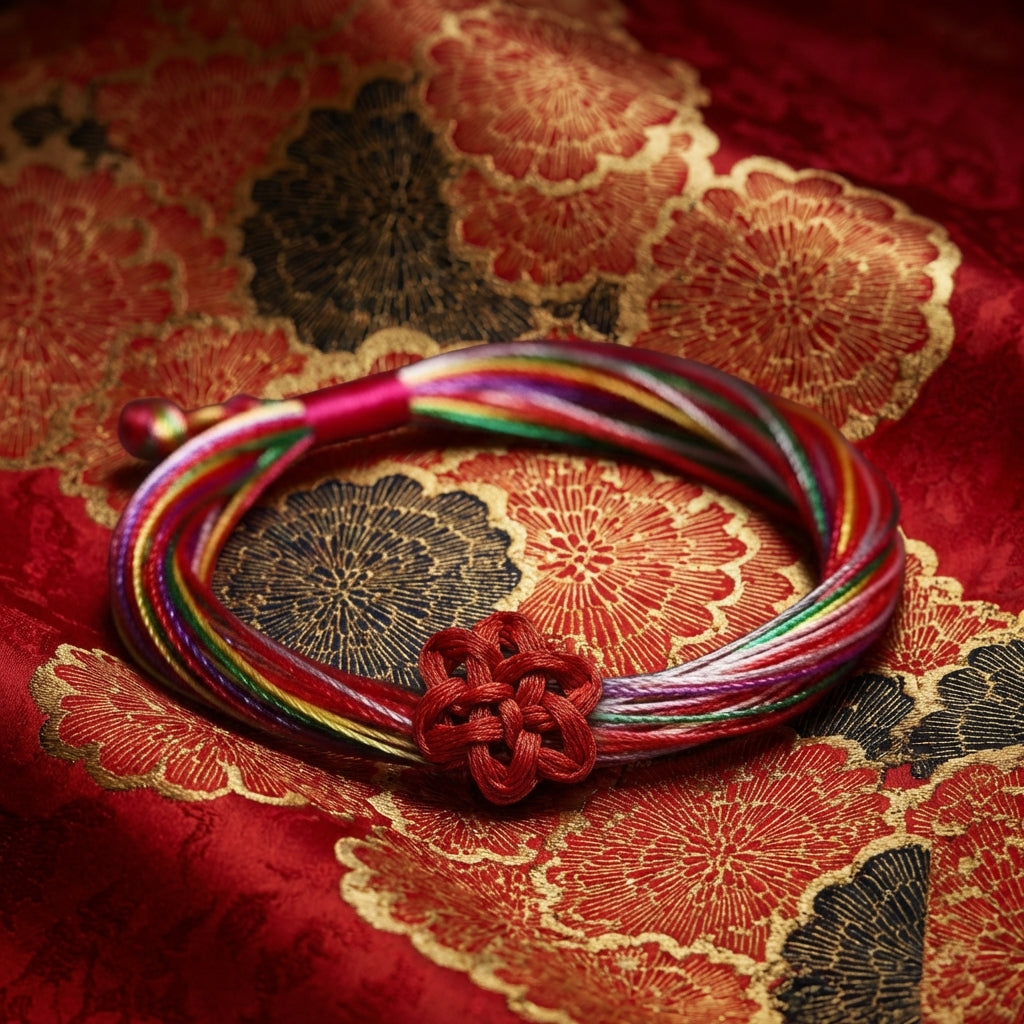 Premium Hetian Jade Peace Knot Red String