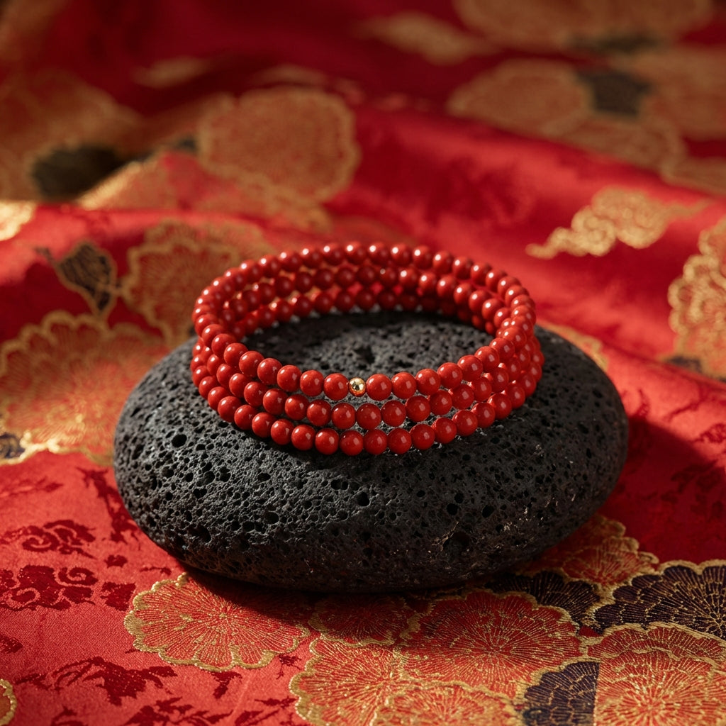 6mm Purple Gold Cinnabar Hand-Woven String