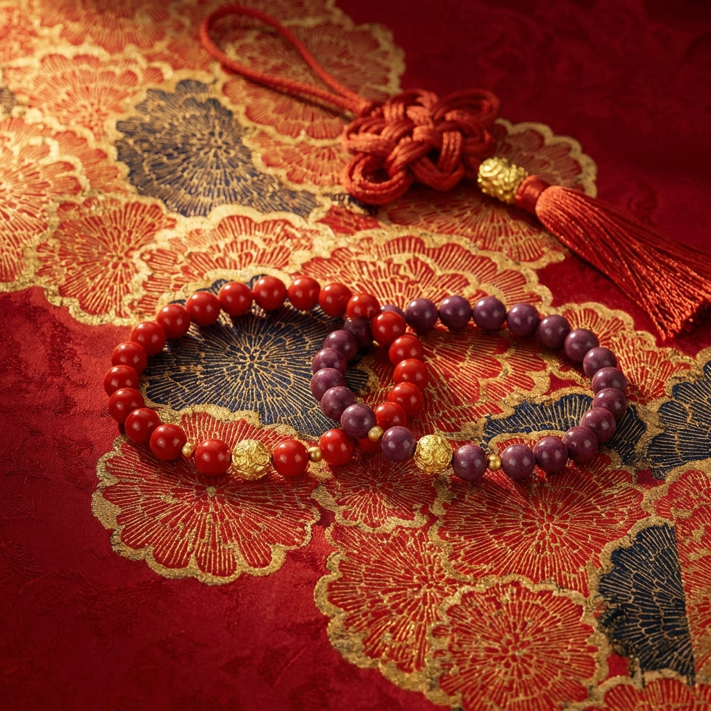 Raw Cinnabar Year of Horse Bracelet