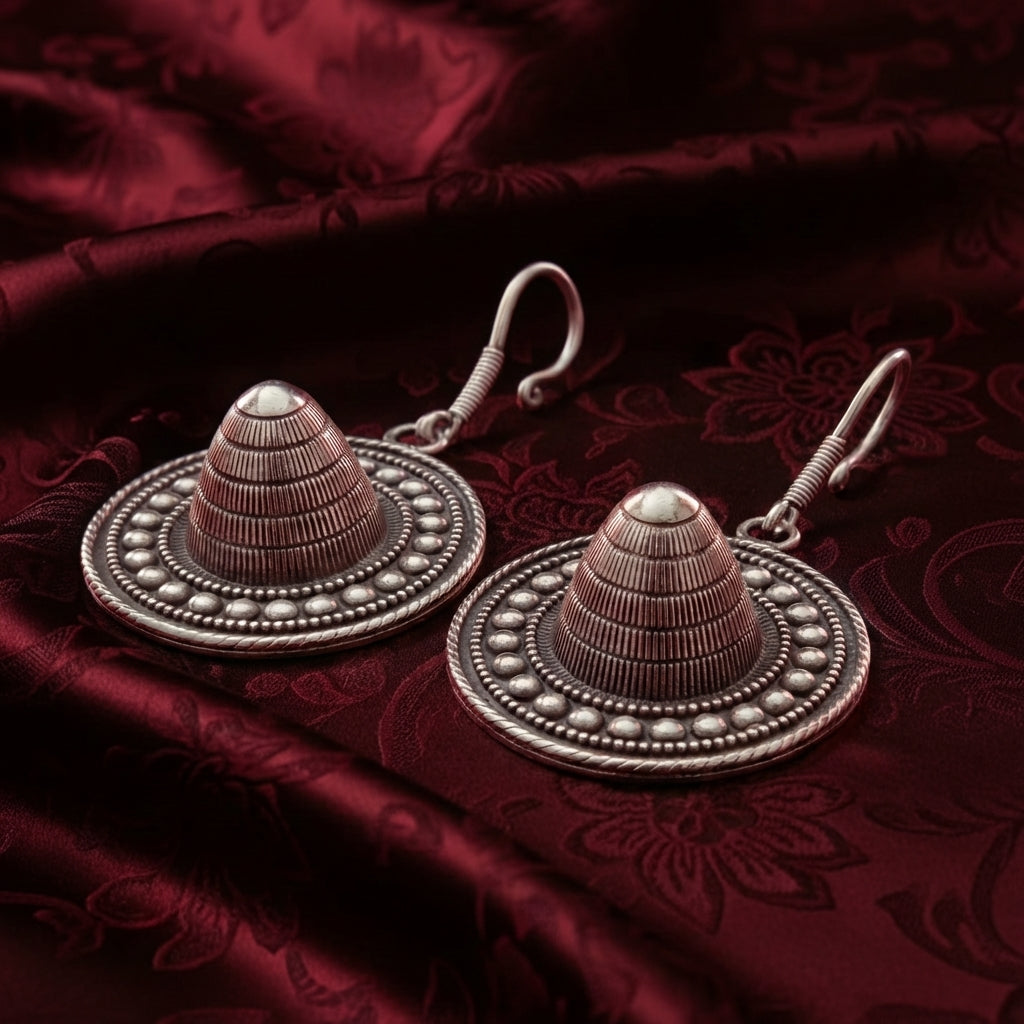 Miao Silver Earrings | Ethnic Heritage