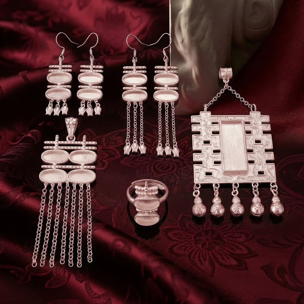Miao Silver Earrings | Ethnic Heritage