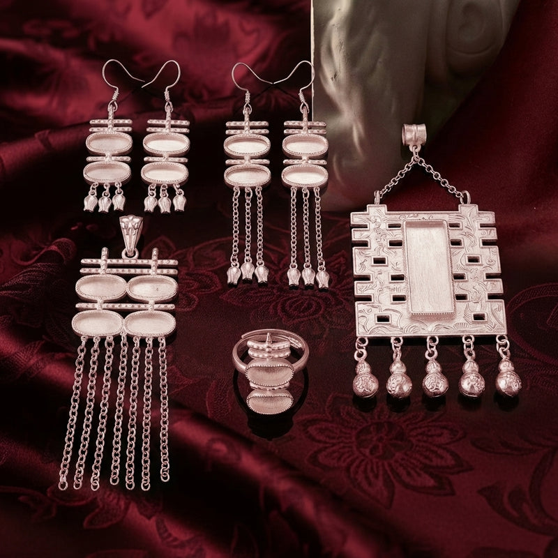 Miao Silver Earrings | Ethnic Heritage