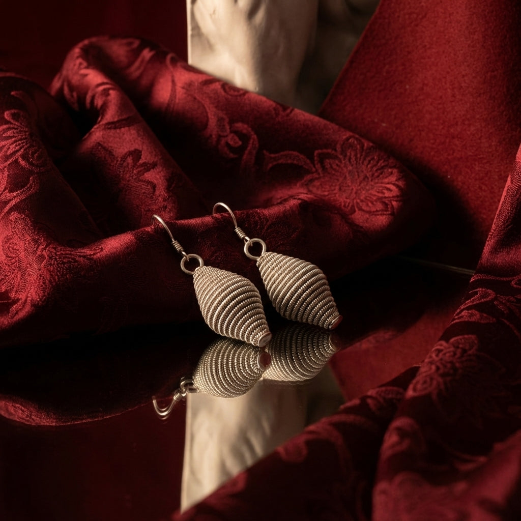 Miao Silver Earrings -  Ethnic Heritage
