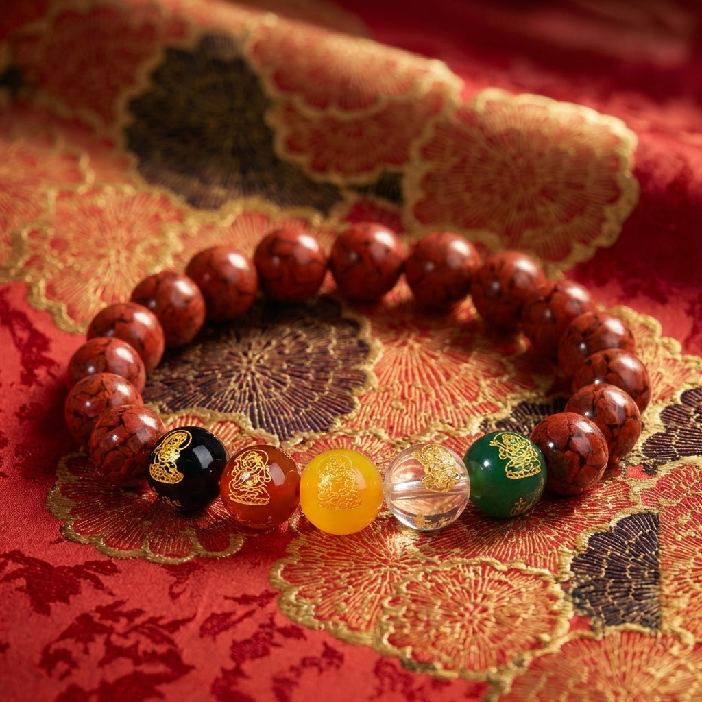 God of Wealth Cinnabar Bracelet
