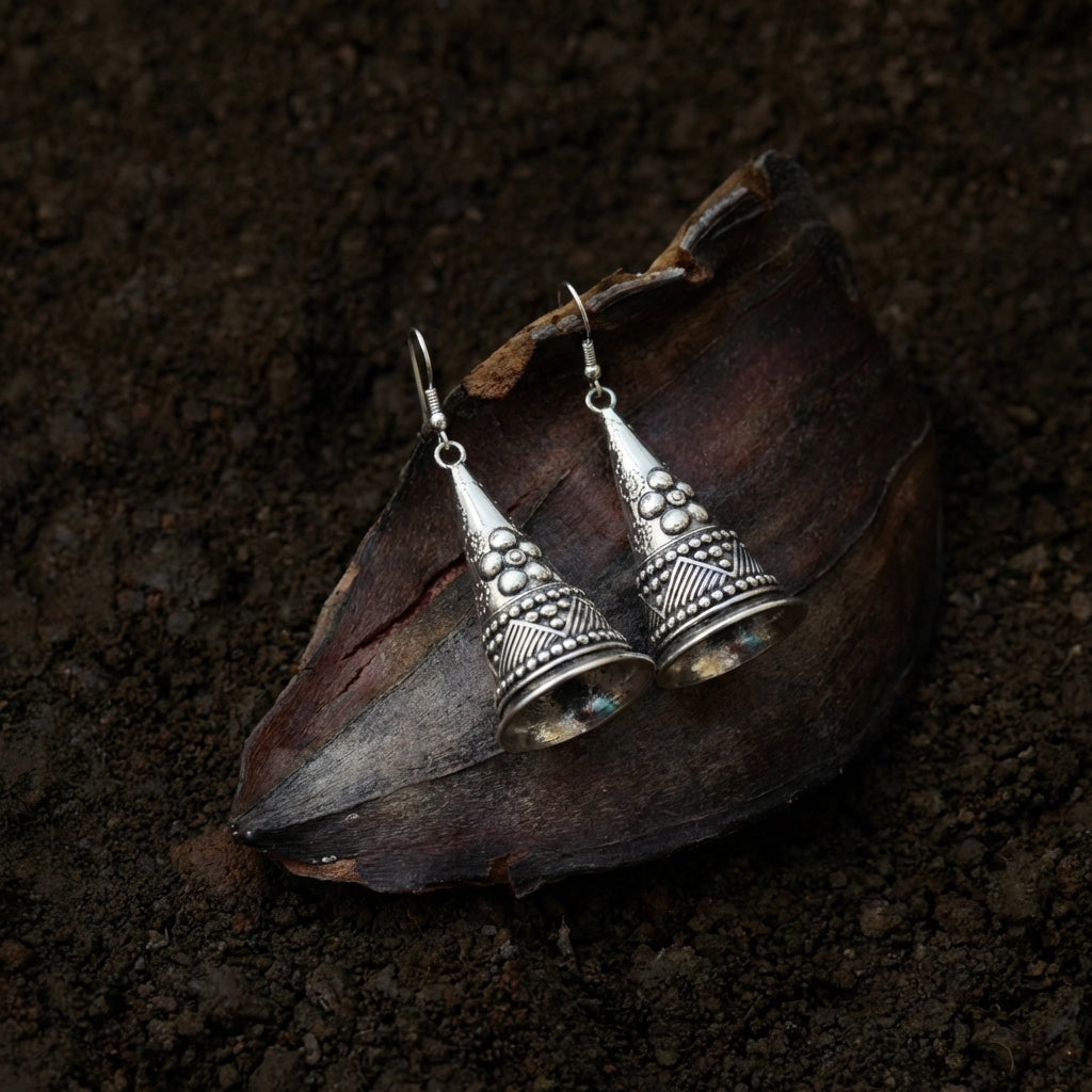 Miao Silver Earring Components - DIY Ethnic Jewelry Parts