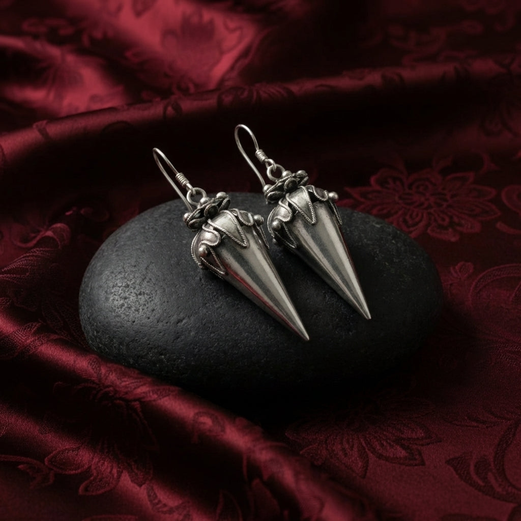 Miao Silver Earrings | Ethnic Heritage