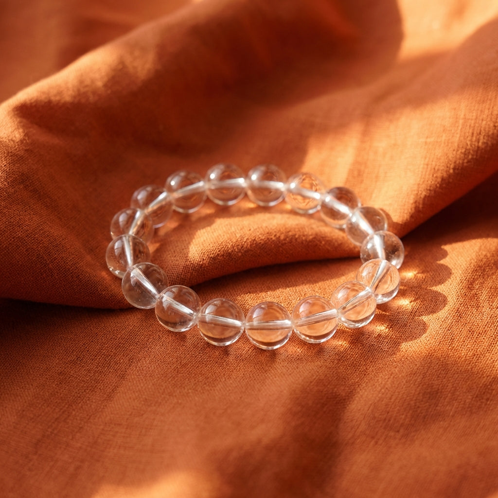 Old Mine Clear Quartz Bracelet - The Master Healer | Crown Chakra