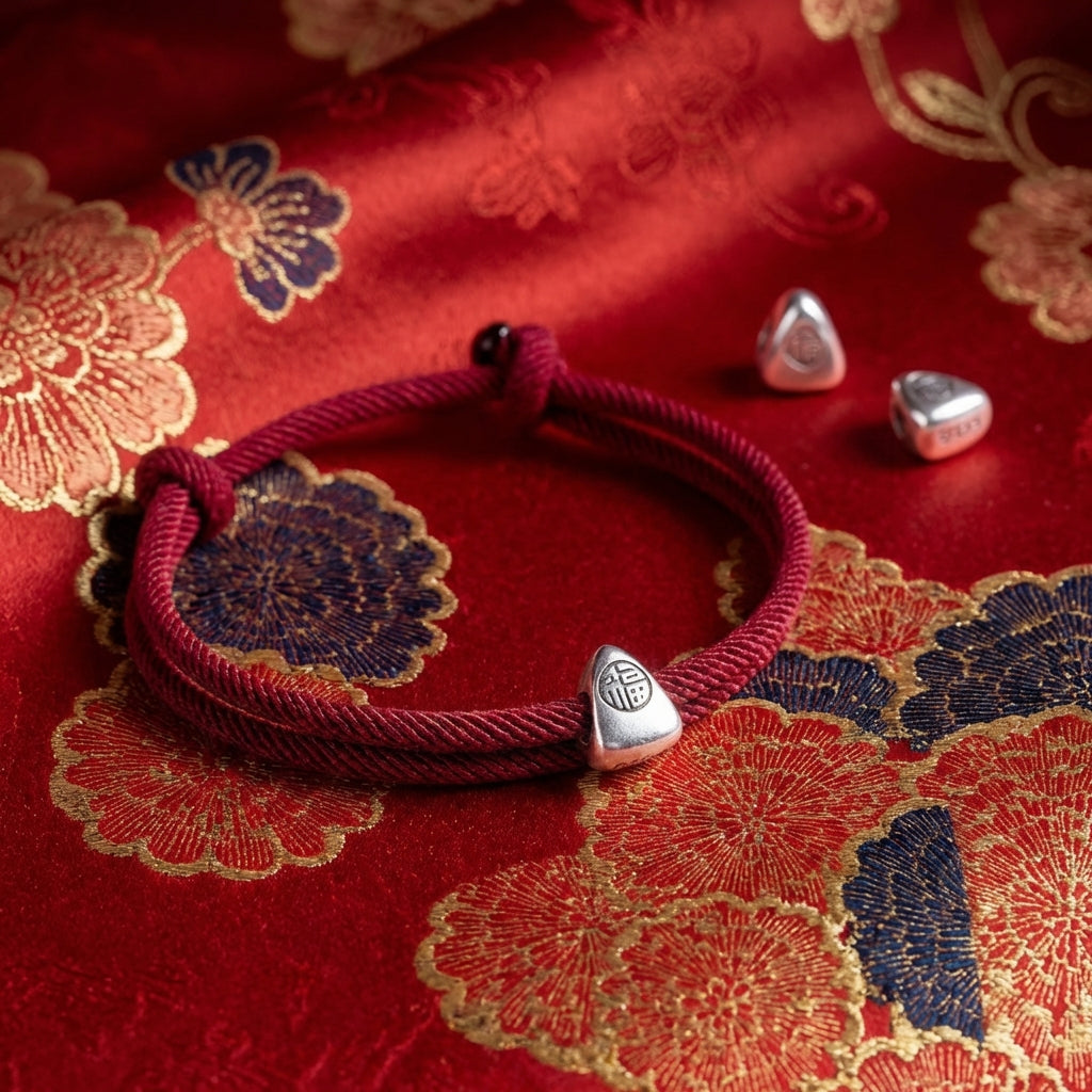 Dragon Boat Festival Silver Zongzi Red String