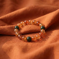Rainbow Rutilated Quartz Bracelet - Fu Lu Shou Wealth Crystal | Collector Grade