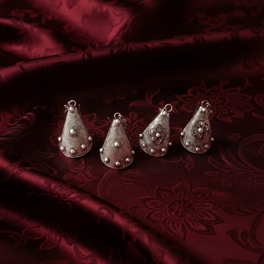 Miao Silver Earrings  | Ethnic Heritage