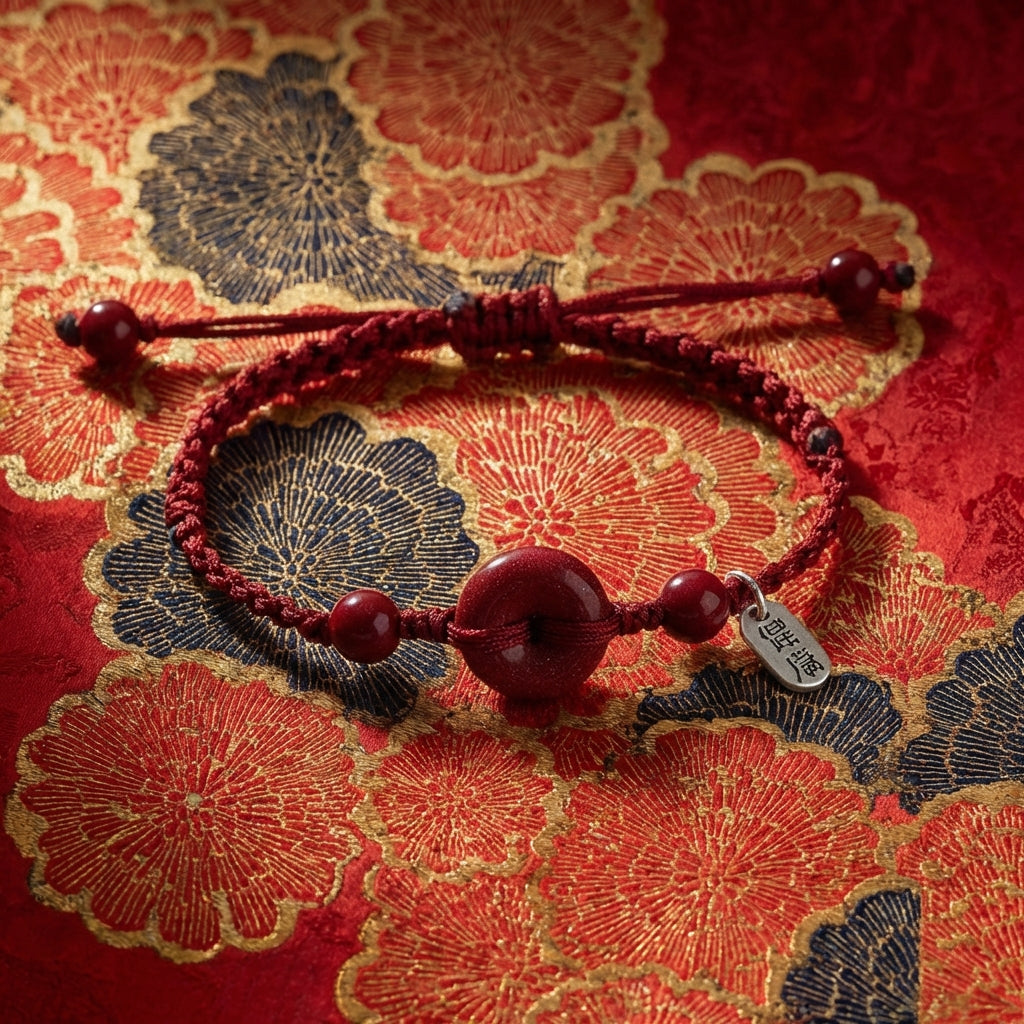 Cinnabar Peace Knot Red String