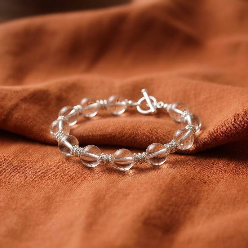 Galactic Bubble Clear Quartz Bracelet