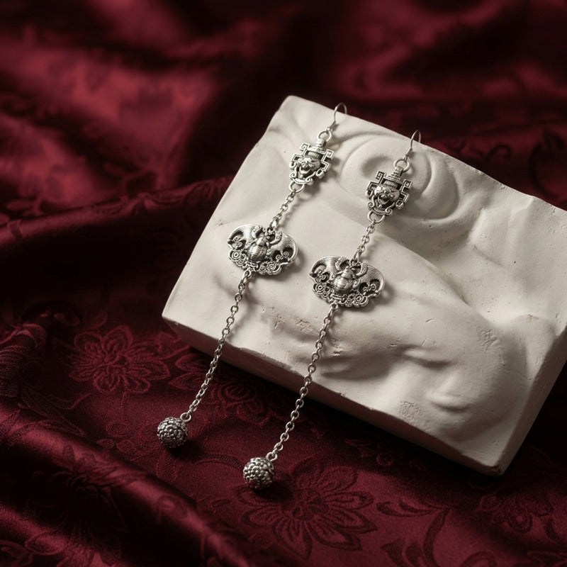Miao Silver Earrings | Ethnic Heritage