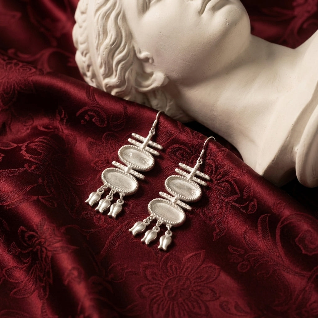 Miao Silver Earrings | Ethnic Heritage