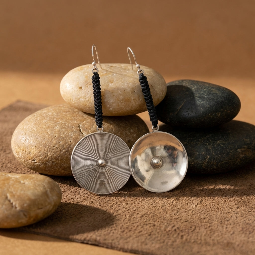 Miao Silver Earrings | Ethnic Heritage