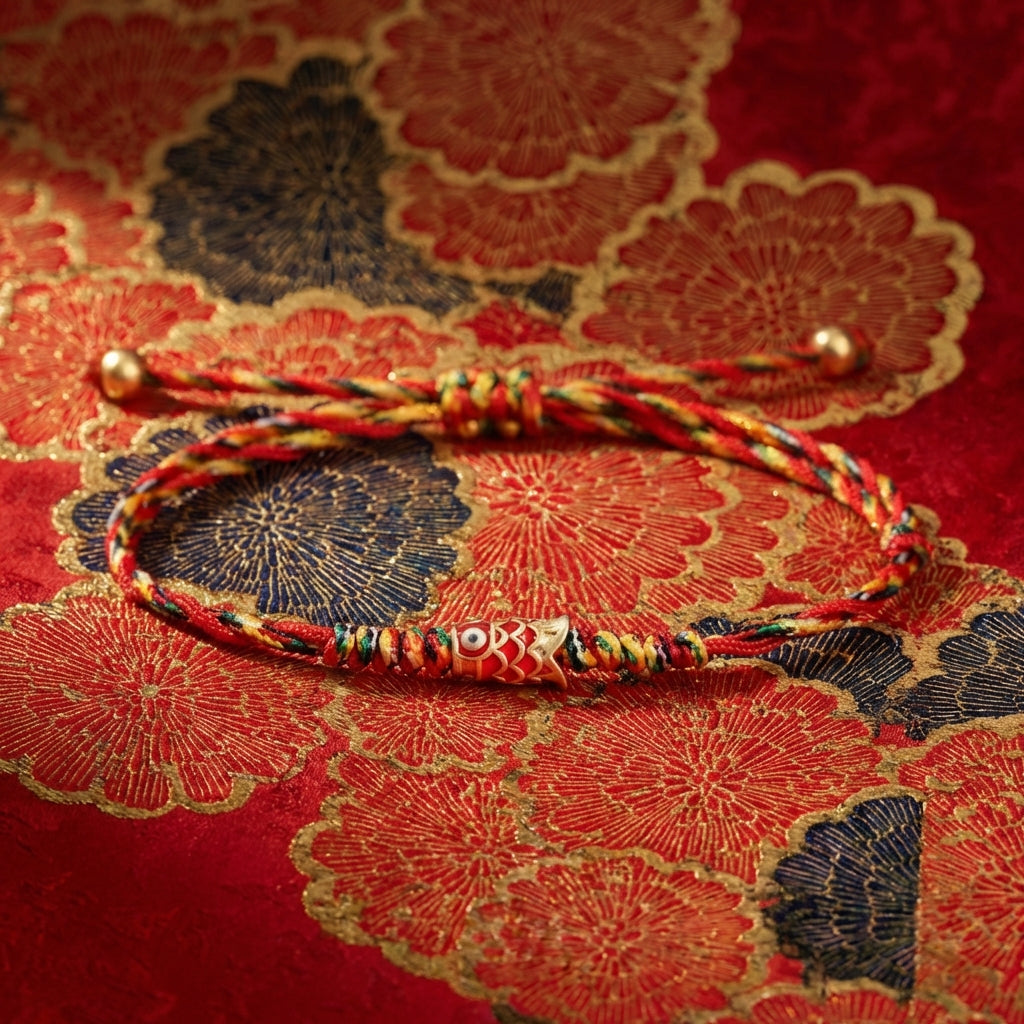 Koi Fish Good Luck Red String