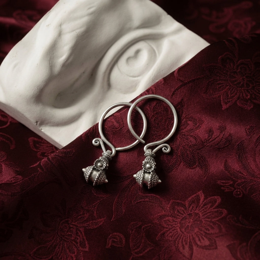 Miao Silver Earrings  | Ethnic Heritage