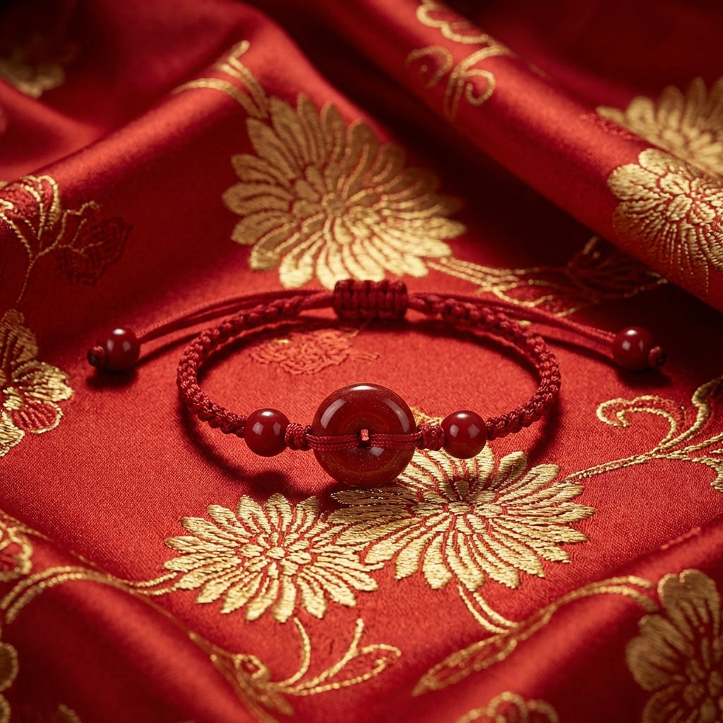 Cinnabar Peace Knot Hand-Woven String