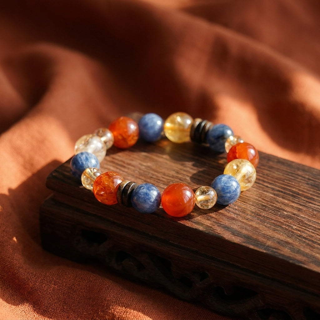 Dunhuang Kyanite & Agarwood Bracelet