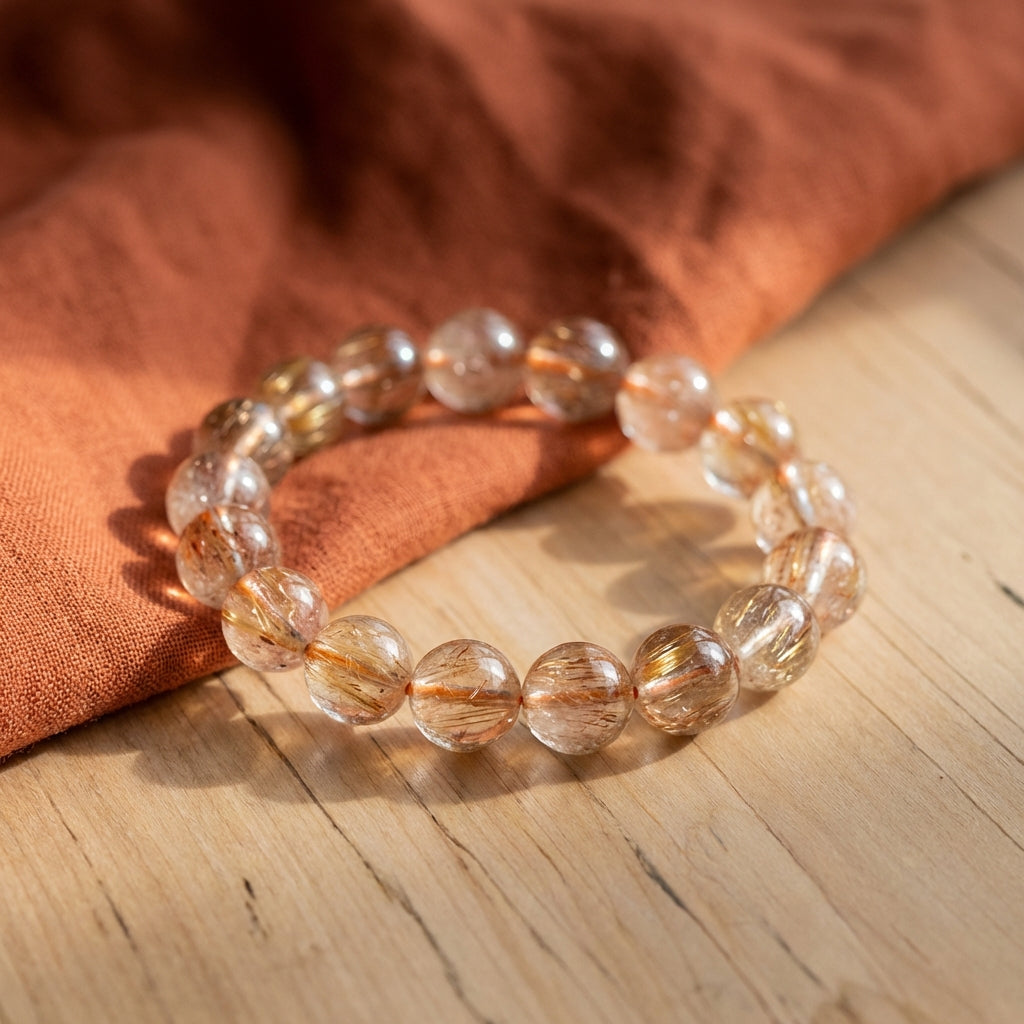 Black Gold Super Seven Bracelet - 7A Dark | All-Chakra Activation Crystal