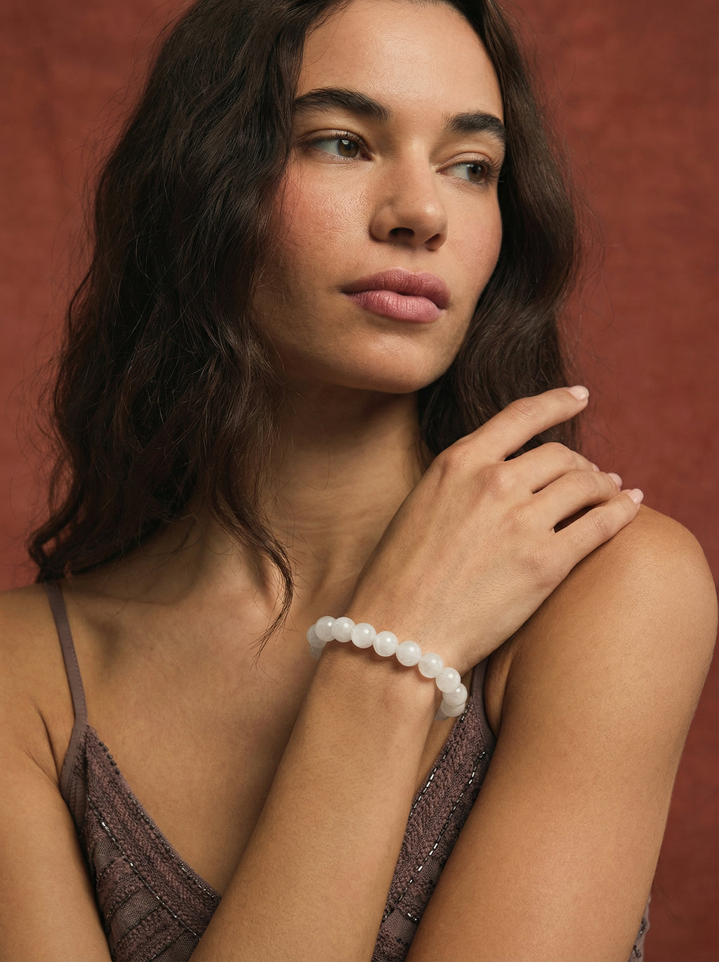 Natural White Moonstone Bracelet - Divine Feminine | Lunar Energy