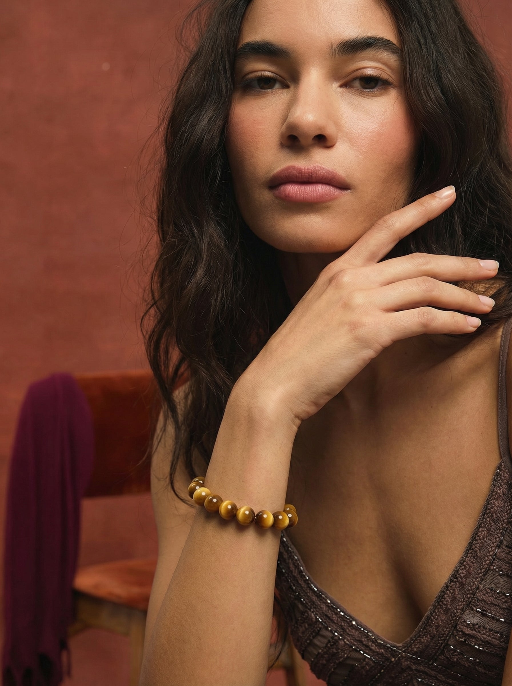 Grade Golden Tiger Eye Bracelet - Vision & Courage | Throat Chakra