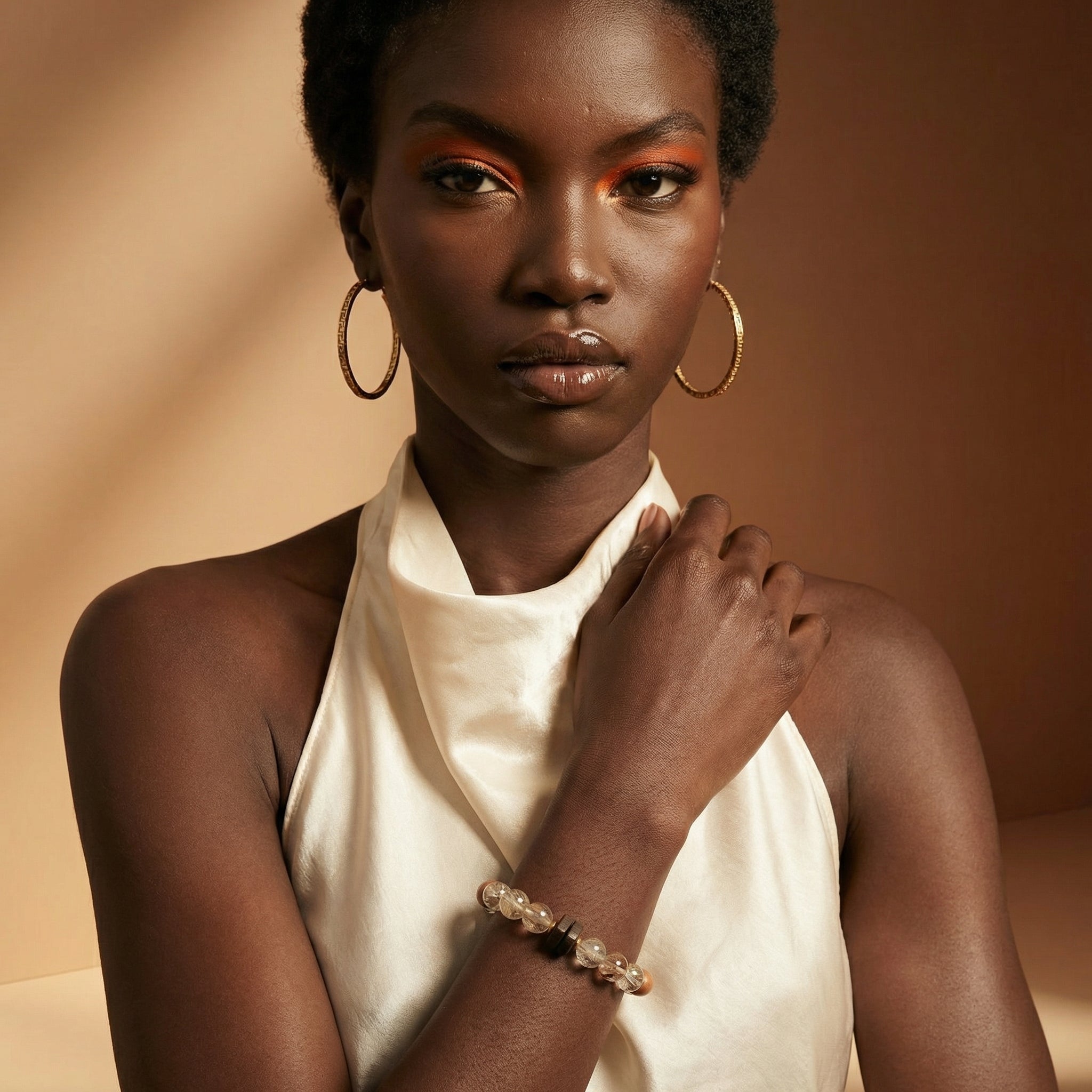 Black Gold Super Seven & Sandalwood Bracelet