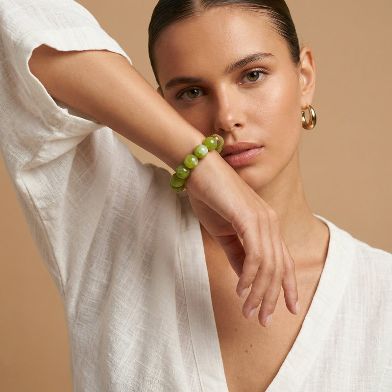 Jade & Agarwood Bracelet