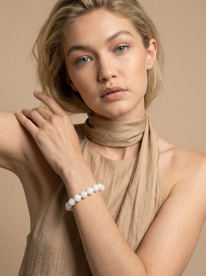 Natural 7A Hetian White Jade Bracelet