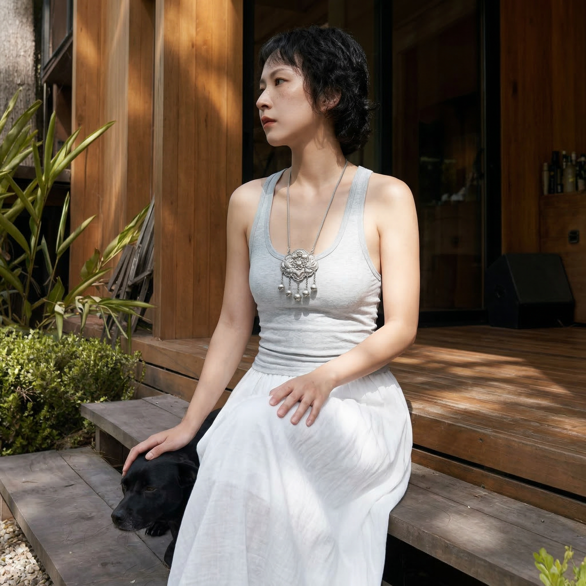 Vintage Embroidery Miao Silver Necklace | Heritage