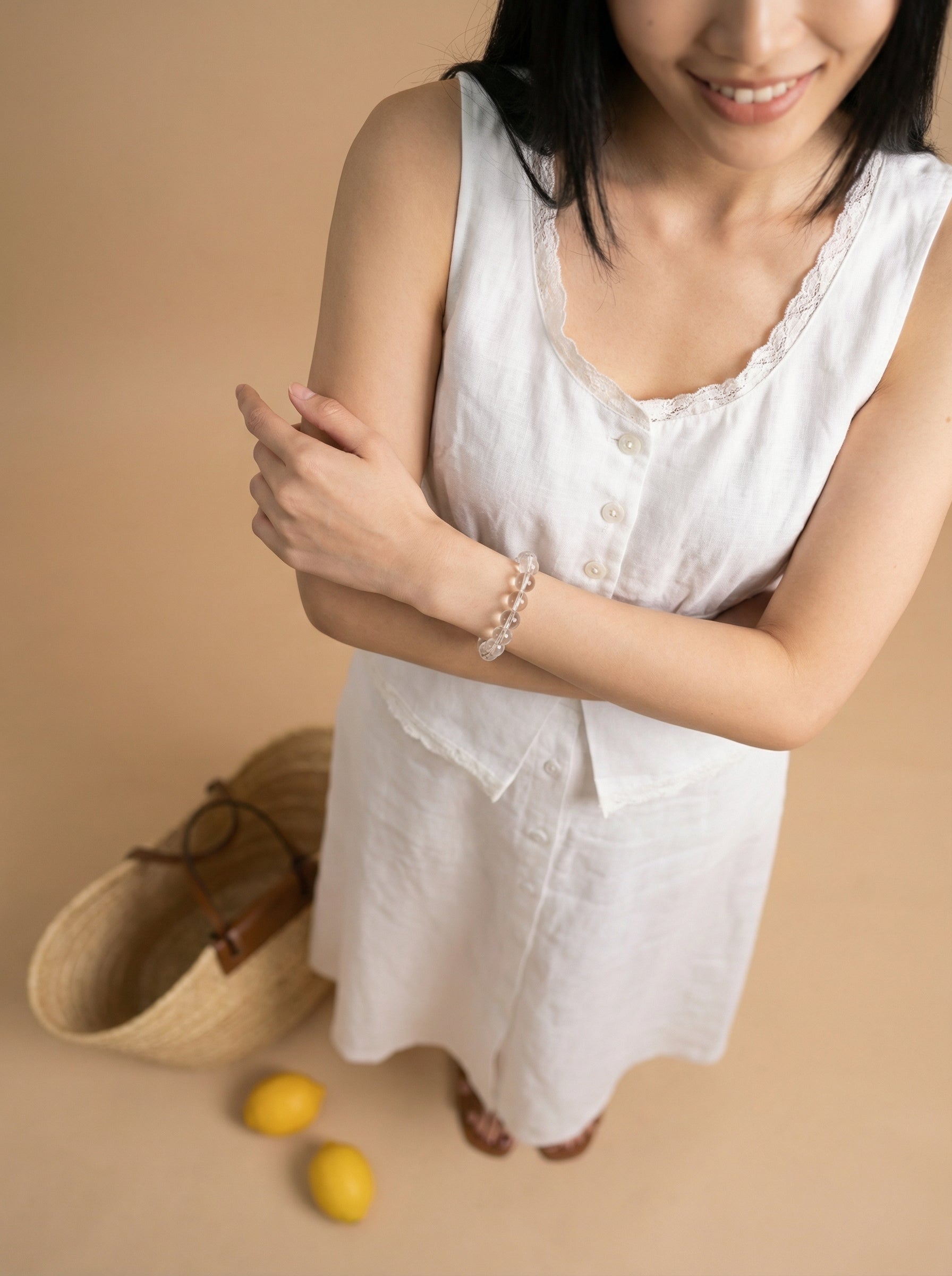 Old Mine Clear Quartz Bracelet - The Master Healer | Crown Chakra