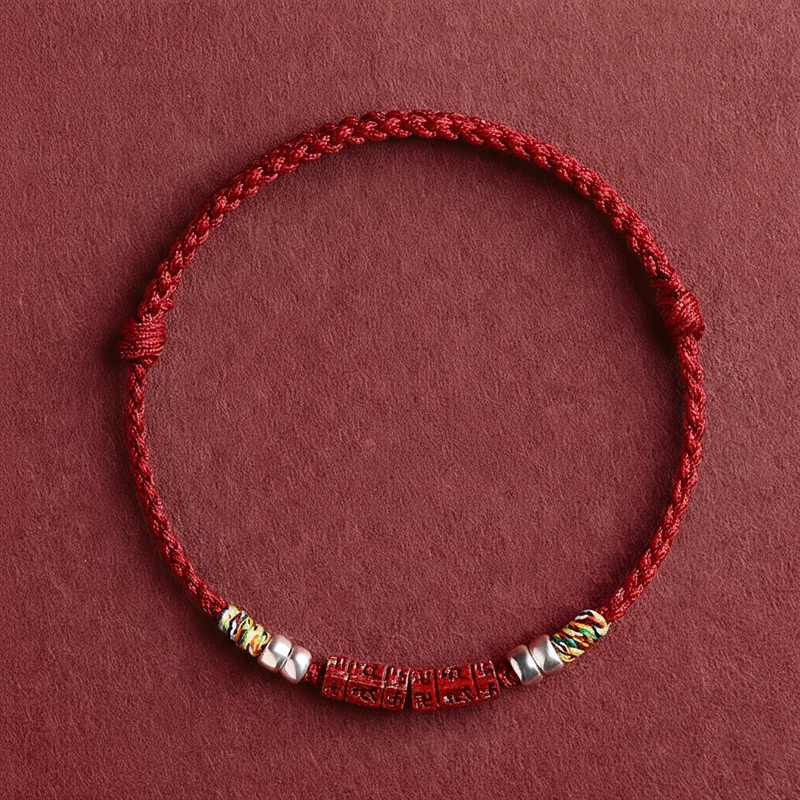 Cinnabar Six Character Mantra Protection String