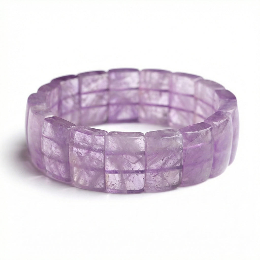 Lavender Amethyst Bangle – Calm the Mind, Open the Spirit | Natural Handcrafted Crystal Cuff