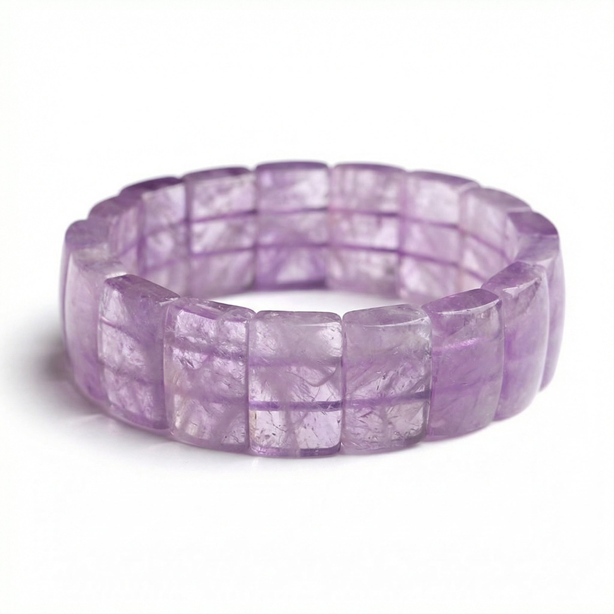 Lavender Amethyst Bangle – Calm the Mind, Open the Spirit | Natural Handcrafted Crystal Cuff