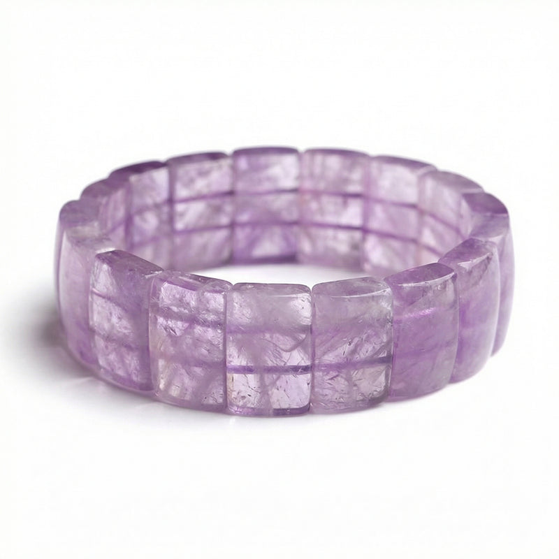 Lavender Amethyst Bangle – Calm the Mind, Open the Spirit | Natural Handcrafted Crystal Cuff