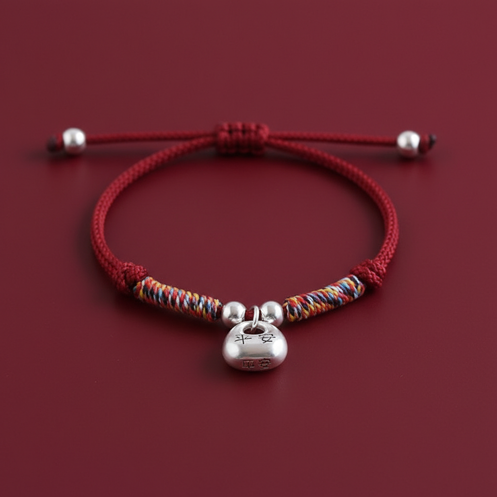 999 Pure Silver Fu Lock Bracelet