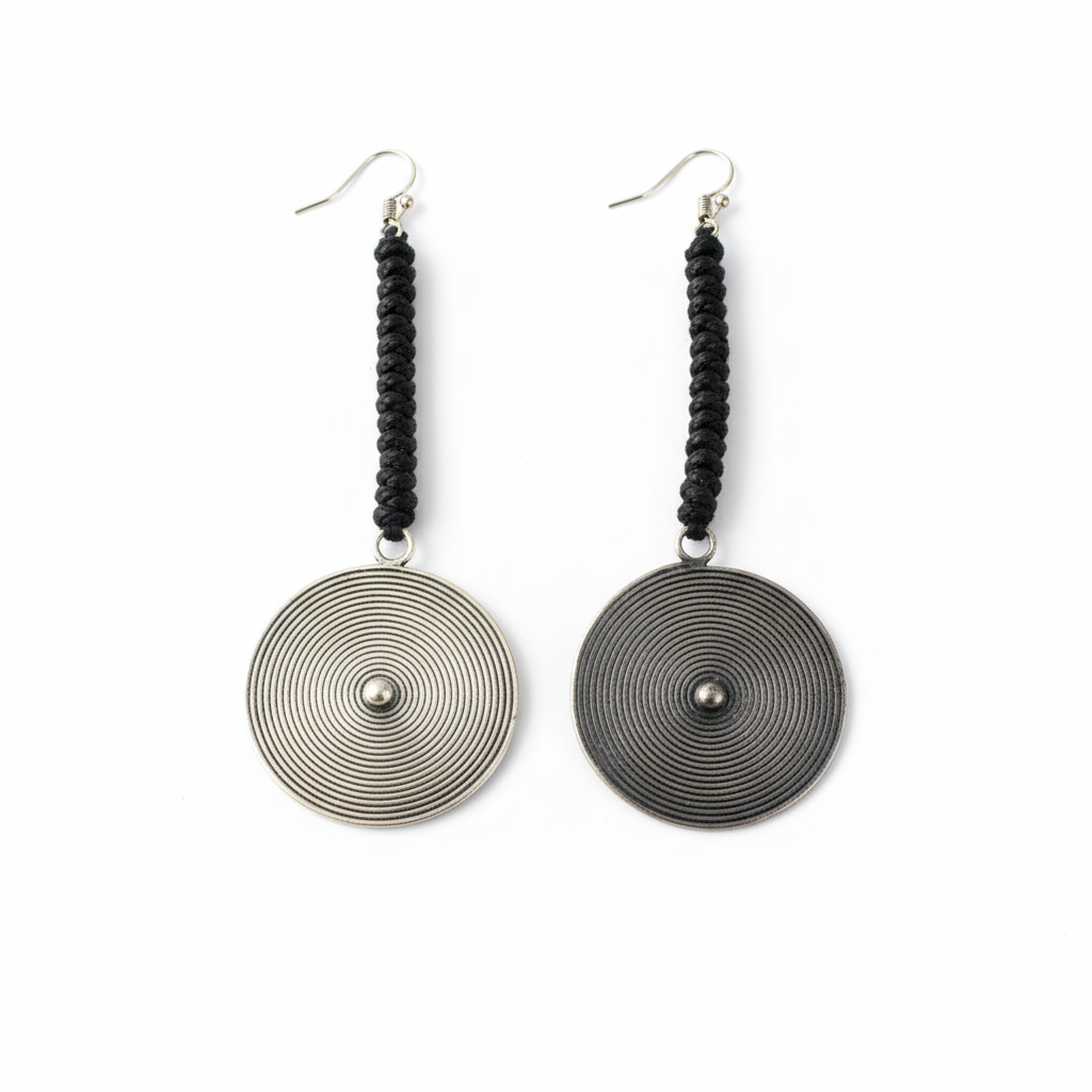 Miao Silver Earrings | Ethnic Heritage