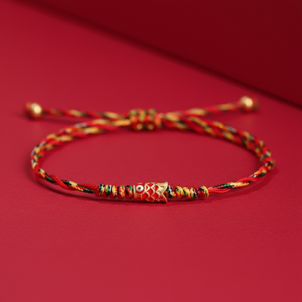 Koi Fish Good Luck Red String