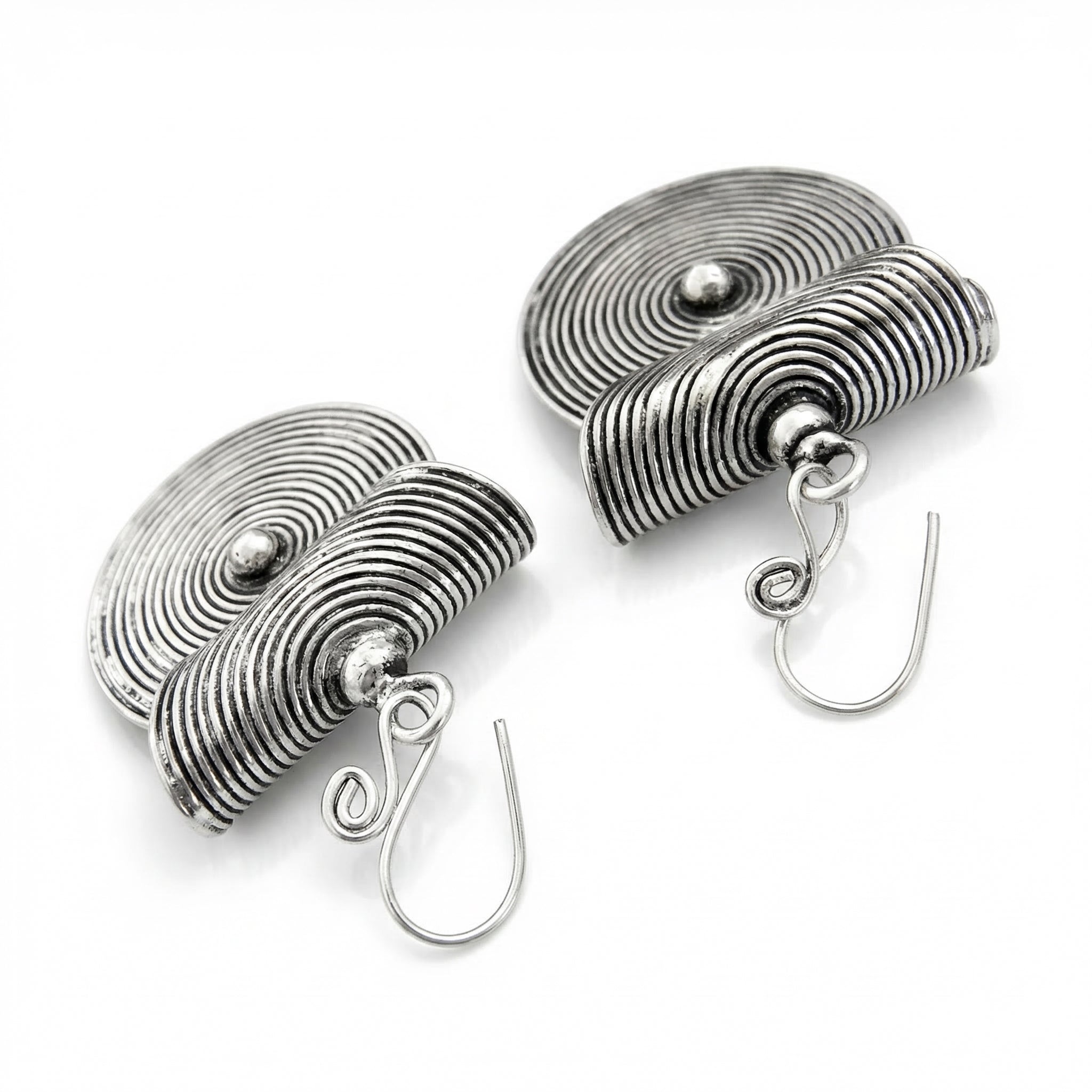 Miao Silver Earrings | Ethnic Heritage