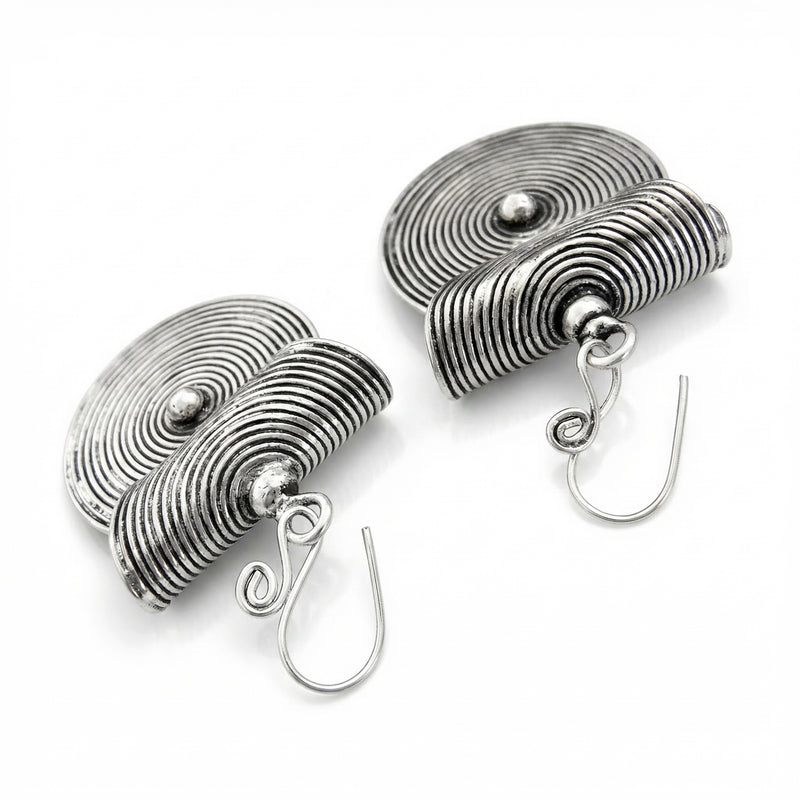 Miao Silver Earrings | Ethnic Heritage