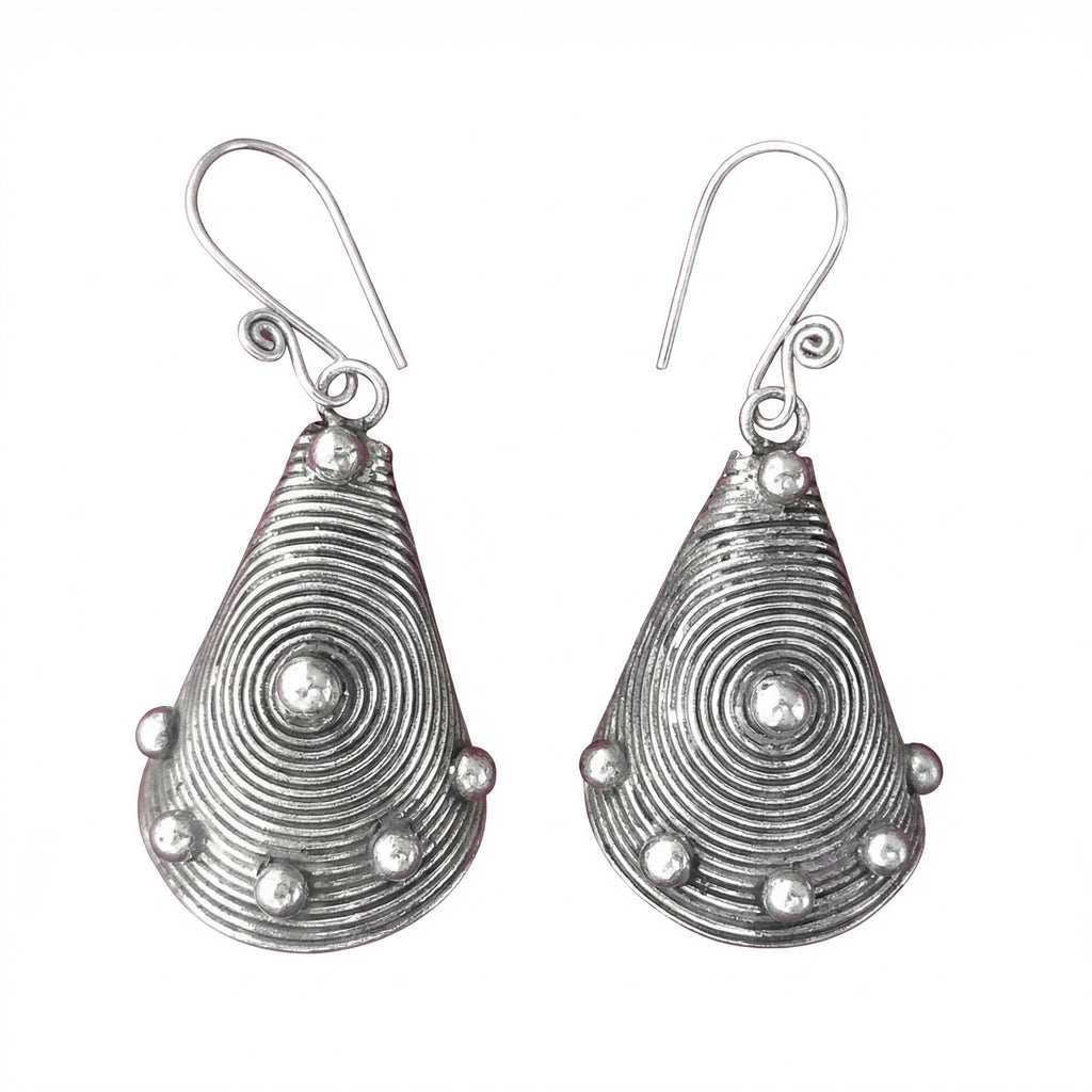 Miao Silver Earrings  | Ethnic Heritage