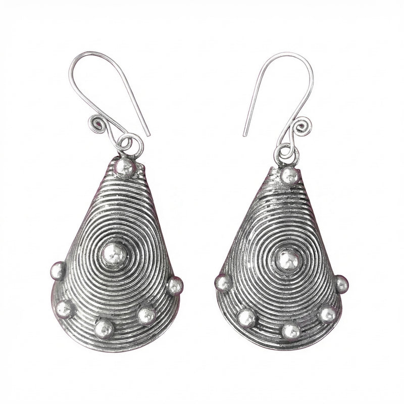 Miao Silver Earrings  | Ethnic Heritage