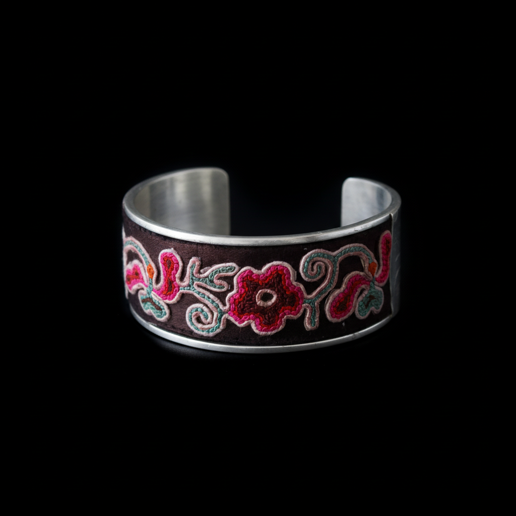 Vintage Embroidery Miao Silver Bracelet | Heritage