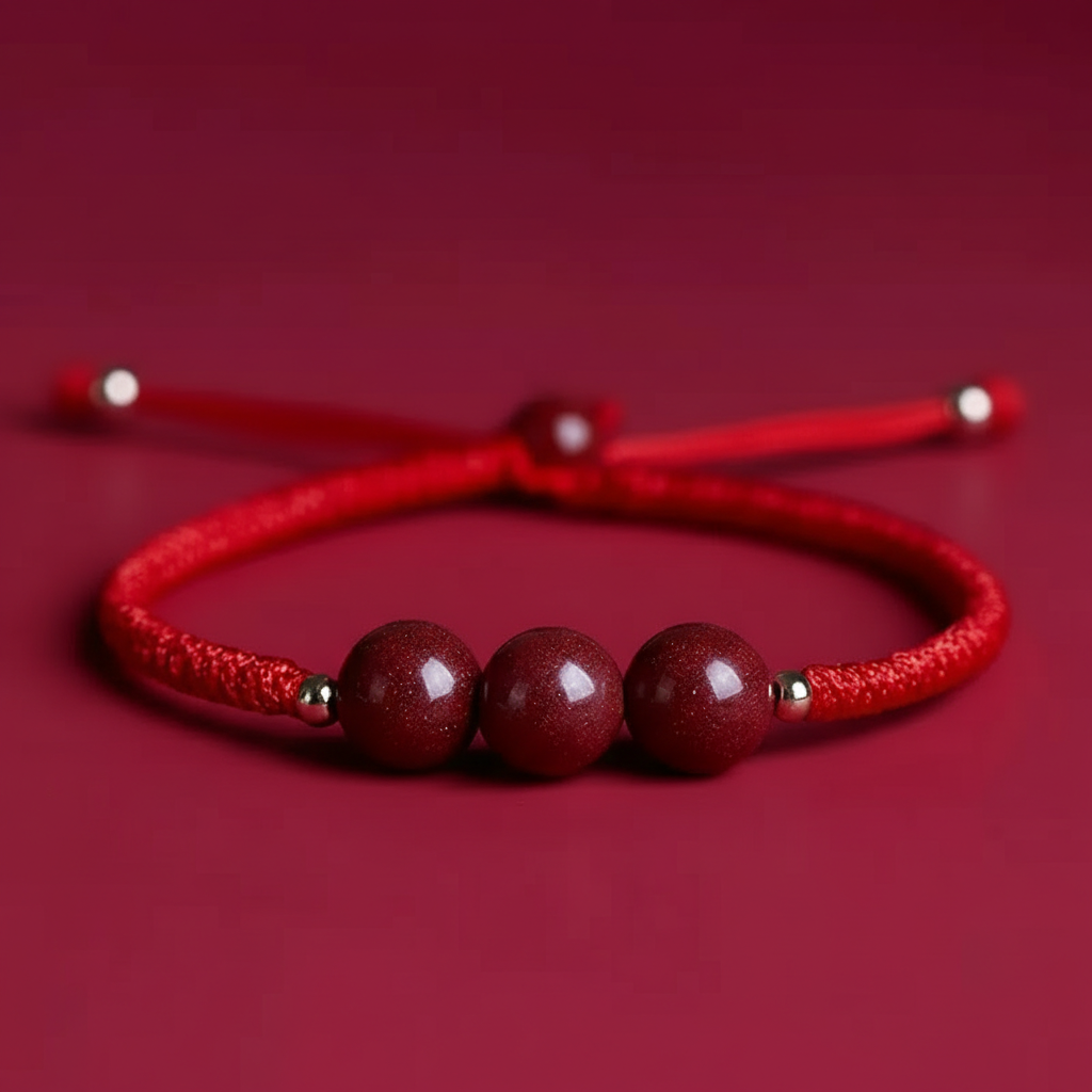 Infinite Wealth Cinnabar Hand-Woven String