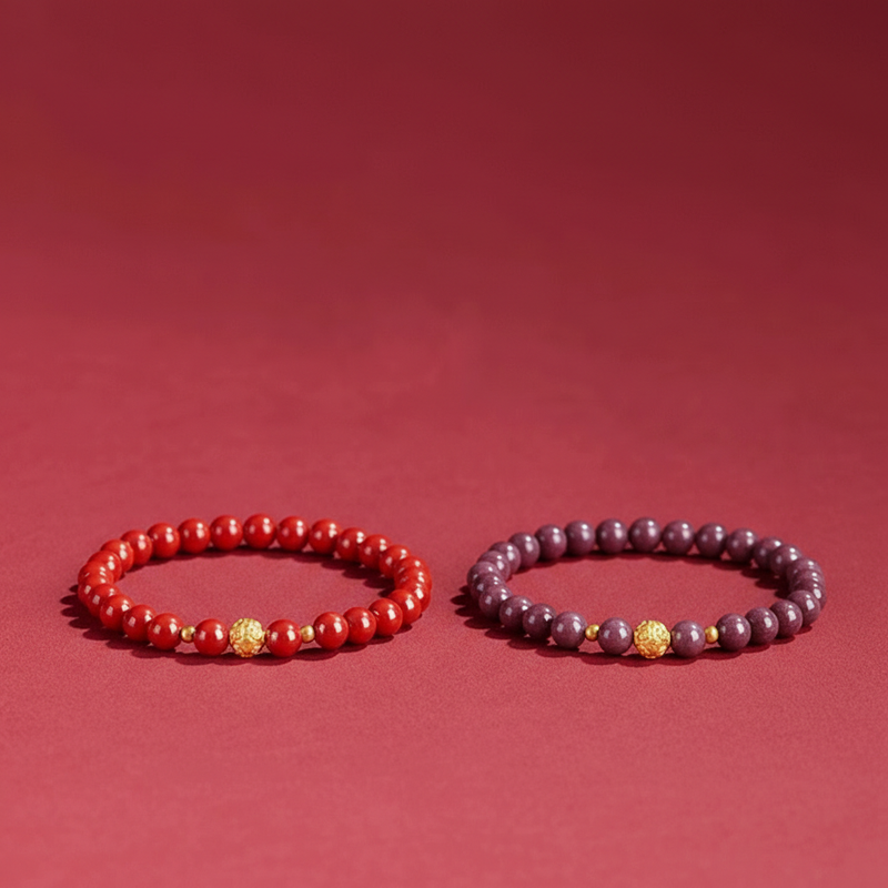 Raw Cinnabar Year of Horse Bracelet