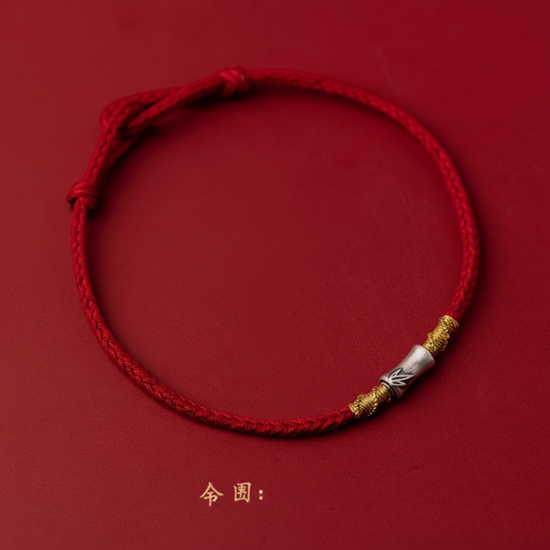 Silver Bamboo Exam Success Red String