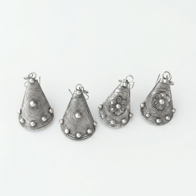 Miao Silver Earrings  | Ethnic Heritage