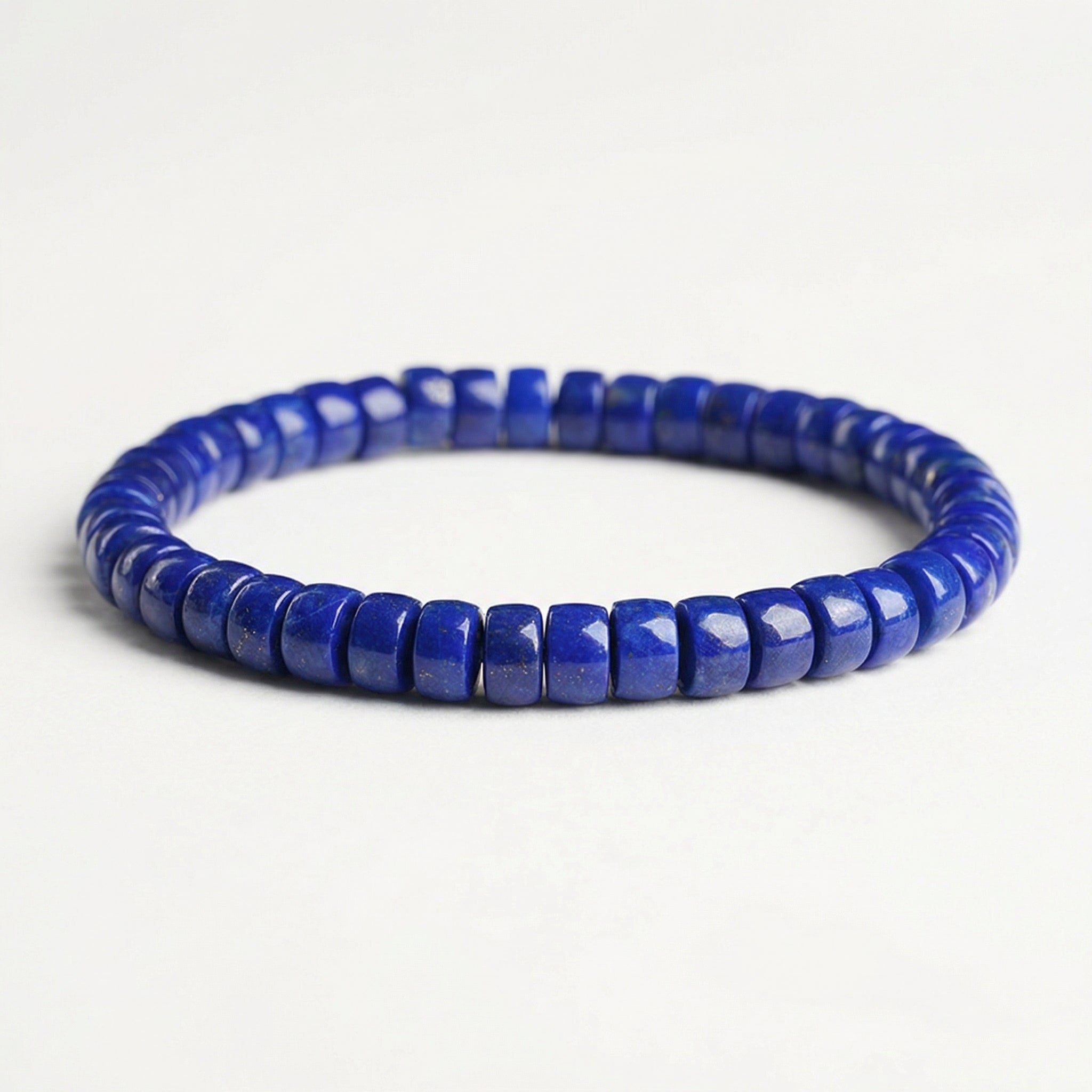 Lapis Lazuli Straight-Cut Bracelet - Passion & Vitality | Root Chakra